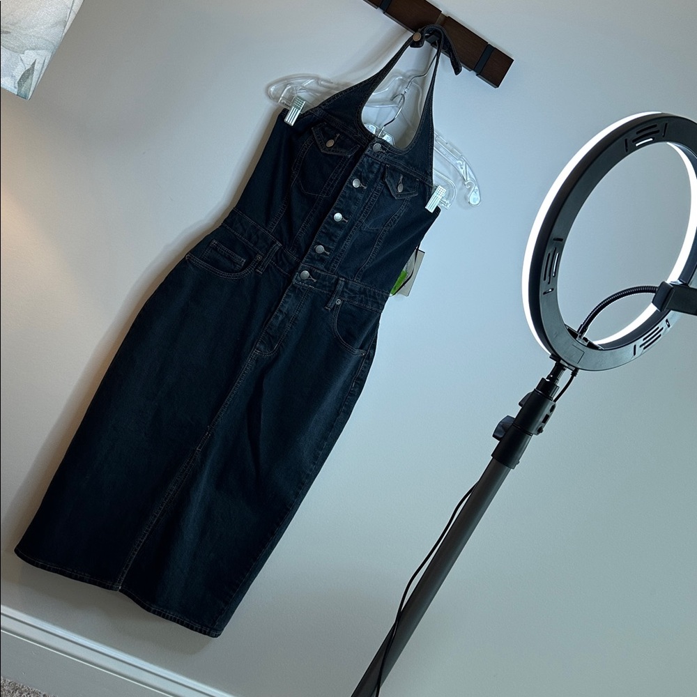 🔘NWT🔘Bundle 5 items @ 25$, pay only 75$ - Black Denim Halter Dress